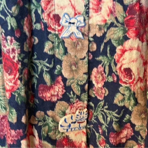 Worldly Cotton Floral Sleeveless Button Front Dress Size Small - Picture 6 of 9